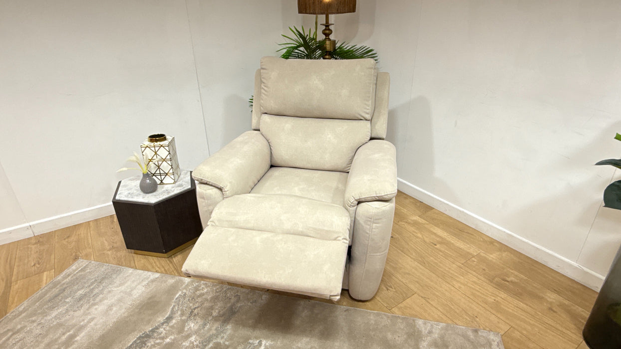 Sofology Ripley Fabric Chair Rise & Recline Heated Seat in Lifestyle Flecked Ivory