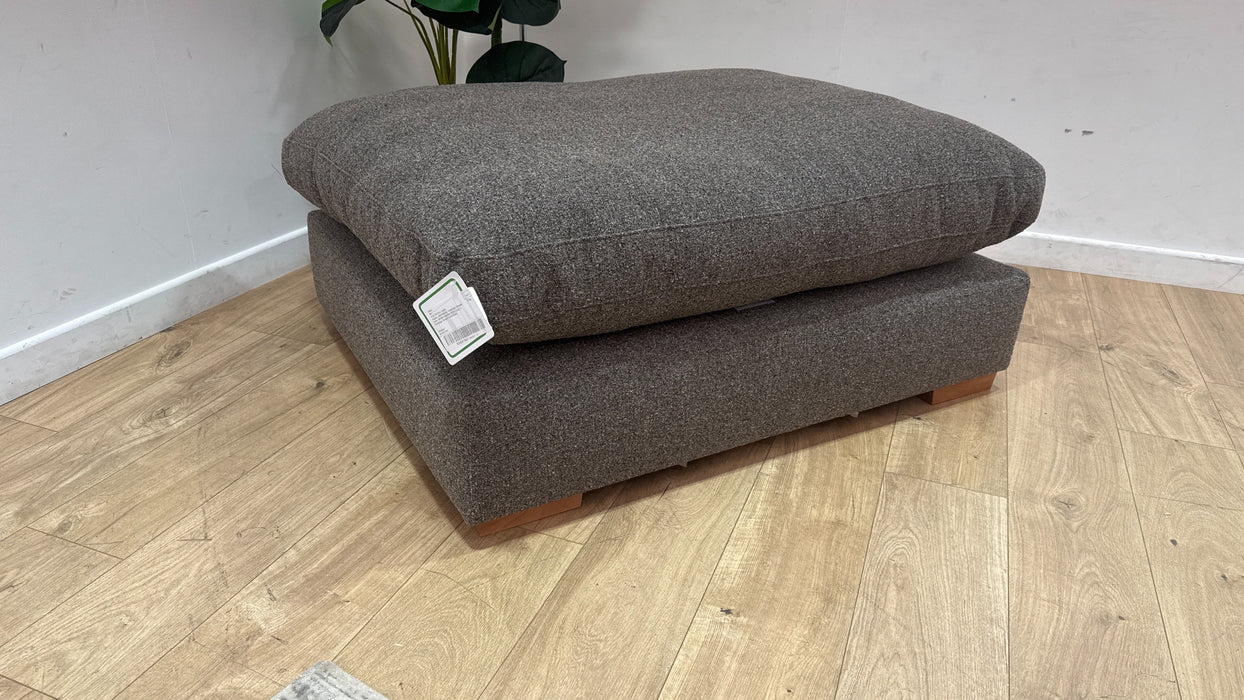 Infinity Fabric Footstool in Mocha All Over