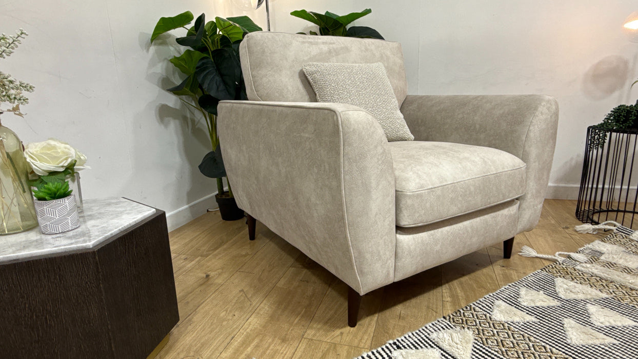 Sofology Hackney Fabric Chair Memory Foam Seat in Lifestyle Dapple Fabric Marble Mix