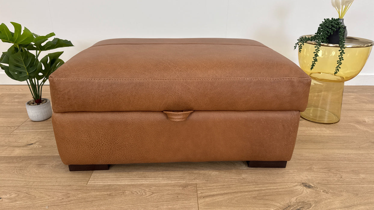 Mazzini Footstool - Storage - Apollo Tan