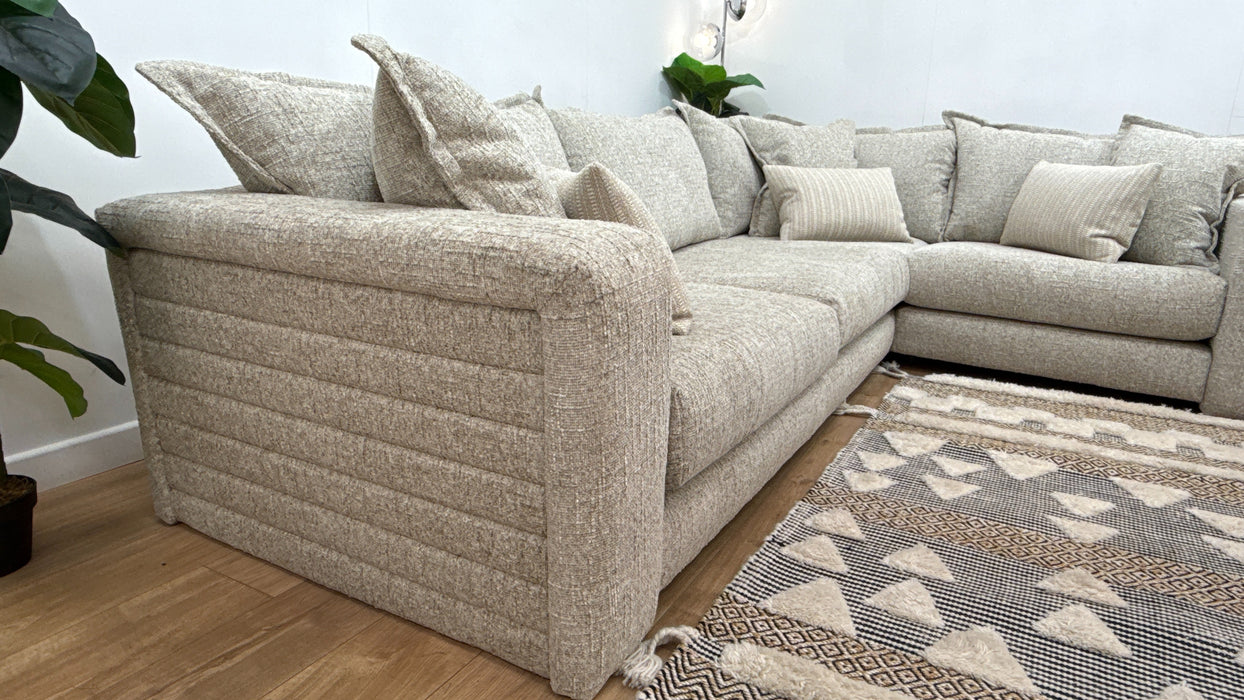 Sofology Cove Fabric 3 Corner 1 in Artisan Chenille Natural Mix