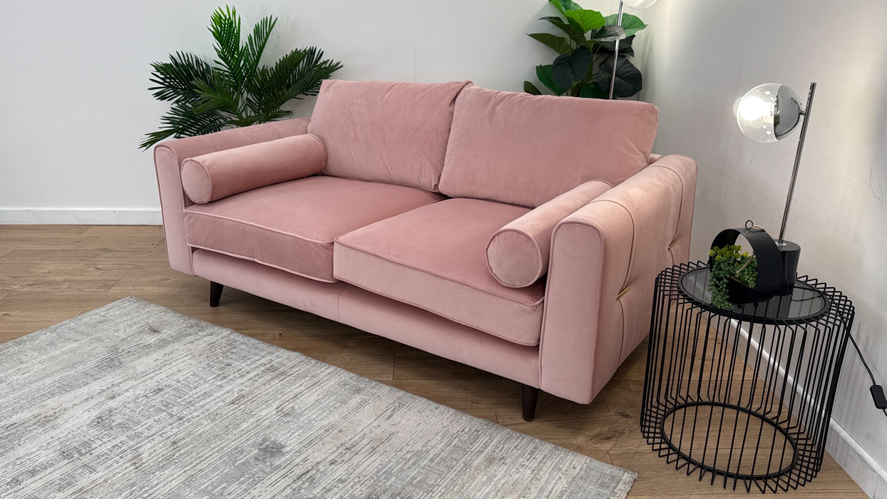 DFS Highgate 3 Seater Fabric Sofa in Blush