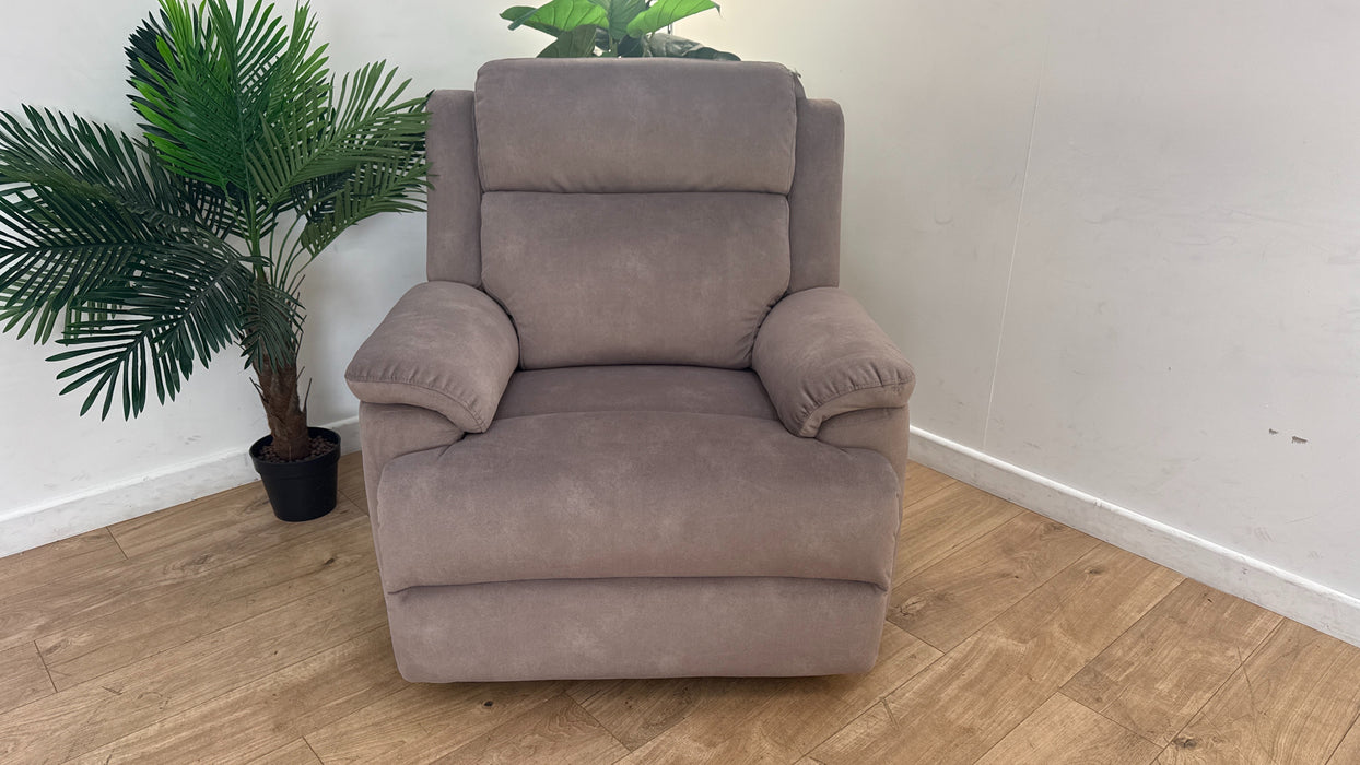 Sofology Gracie Fabric Chair Power Recliner  in Lifestyle Flecked Nutmeg