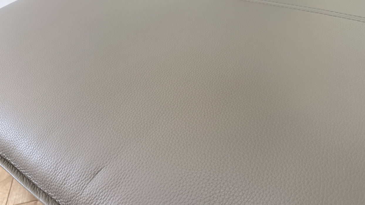 Sofology Horizon Designer Storage Leather Footstool In Trusty Embossed Leather Stone