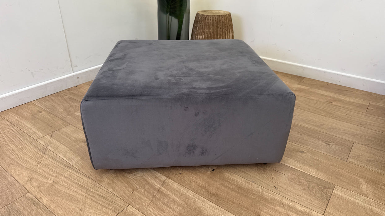 Sofology Titan Designer Footstool in Steel