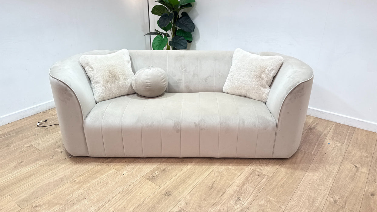 Sofology The Fitzrovia Fabric 3 Seater in Matt Velvet Stone Mix Without Trim
