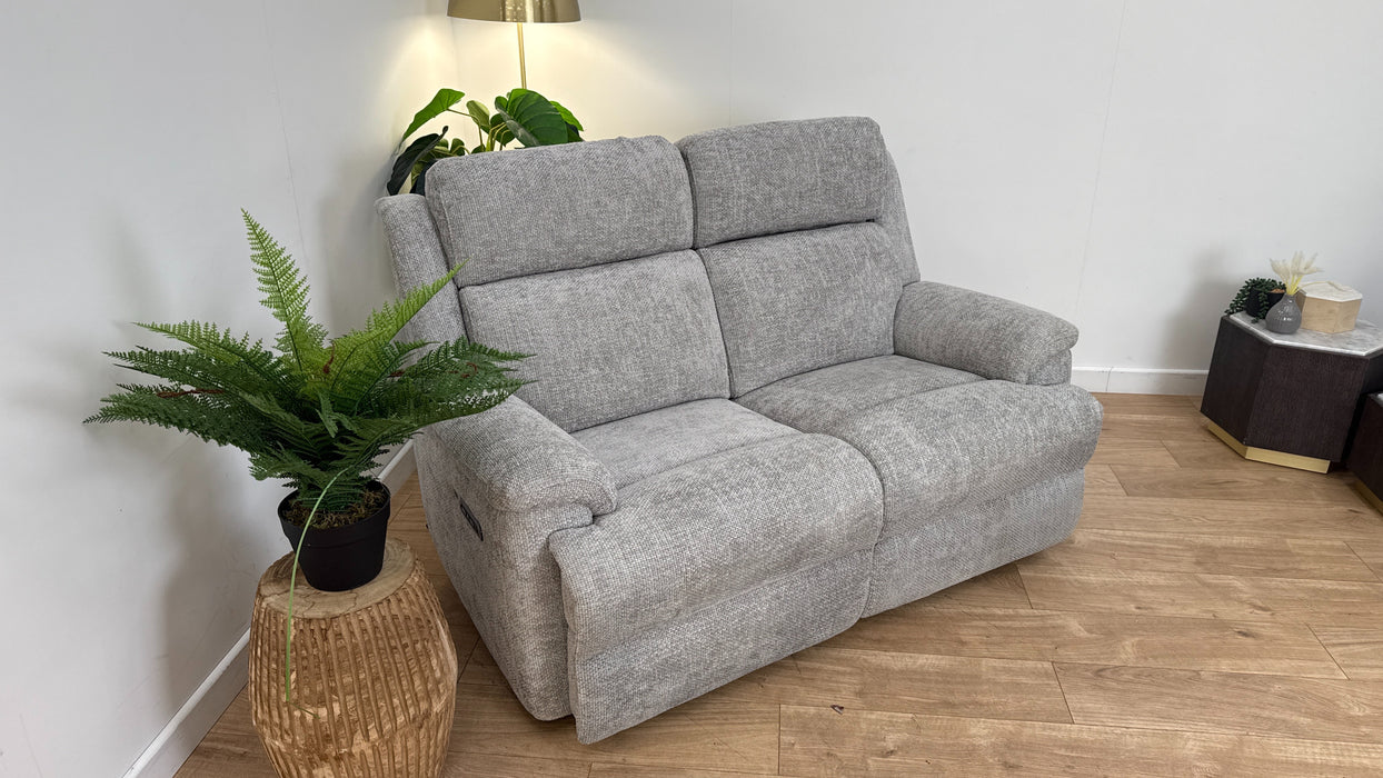 Sofology The Gracie 2 Seater Fabric Recliner Sofa in Hopsack Chenille Dove