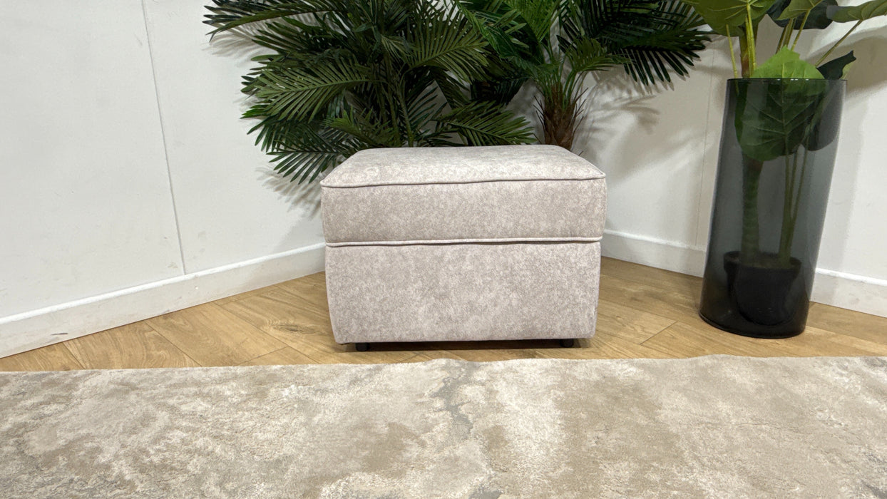 Sofology Titan Fabric Storage Footstool in Marina Stone