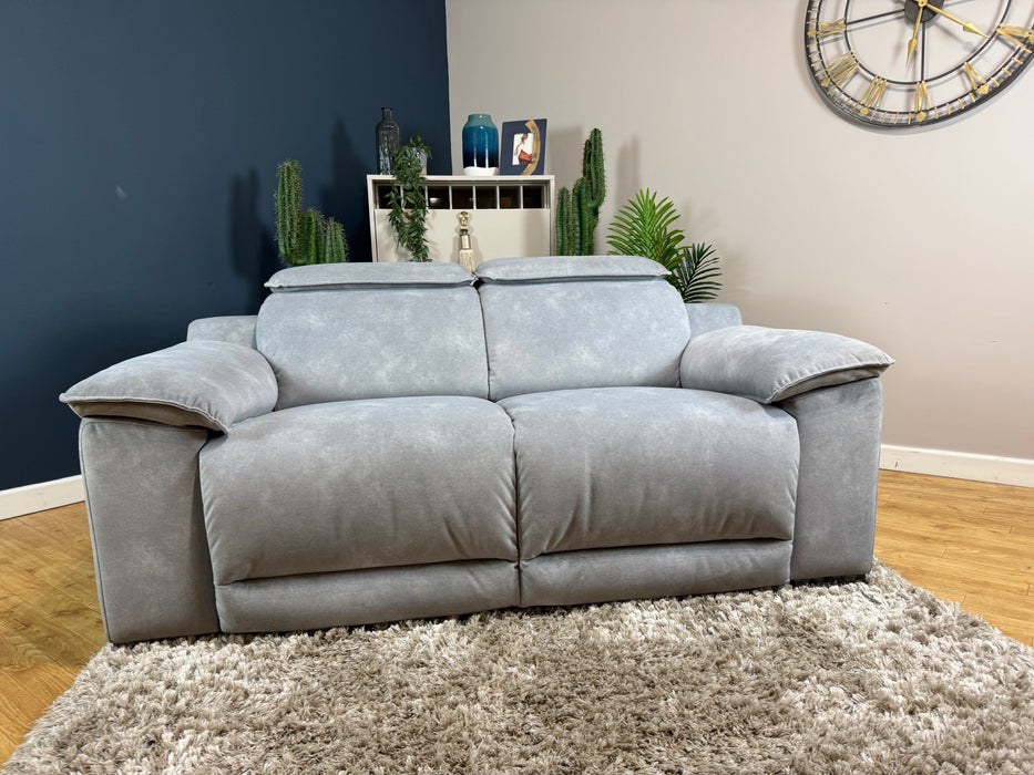 Benz Fabric 2 Seater - Lifestyle Flecked Fabric Silver (WA2)