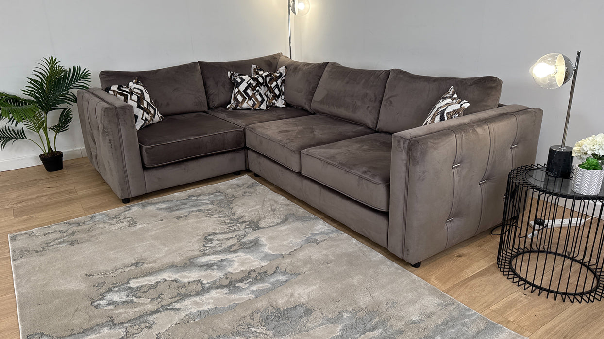 Titan 1 Corner 2 -  Fabric Sofa - Festival Mole/Bronze Mix