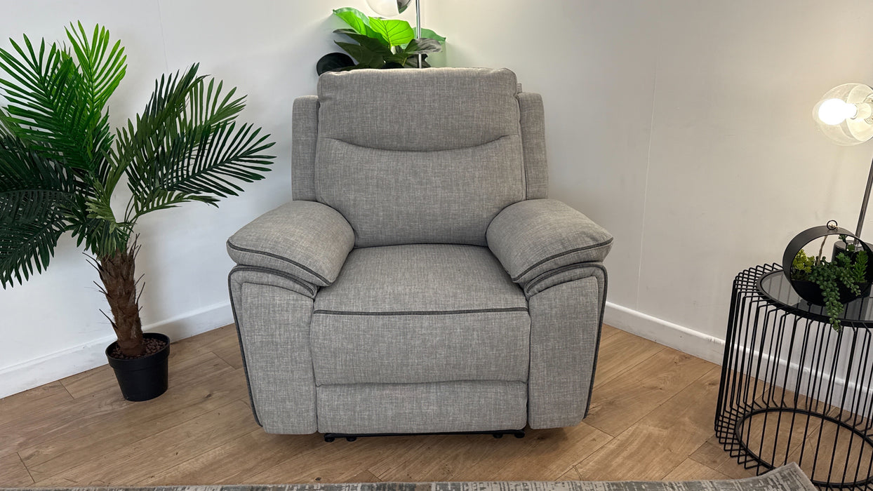 DFS Trek Frabric Reclining Chair in Grey