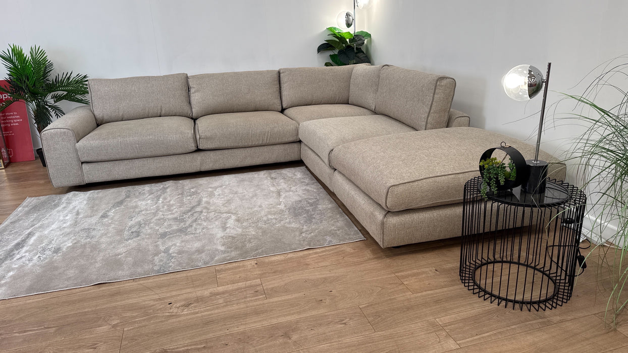 Sofology Sterling 3 Corner 1 Terminal End Fabric Sofa in Woven Stone