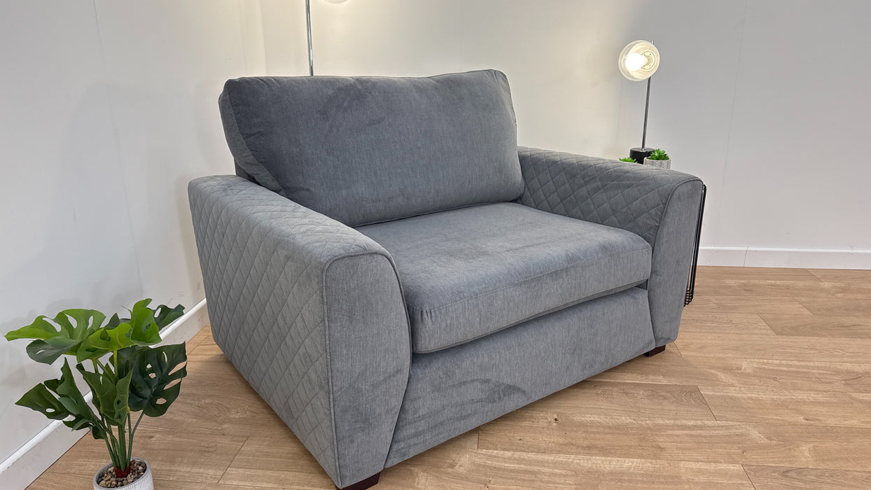 Xander 1.5 Cuddler - Fabric Loveseat - Graphite