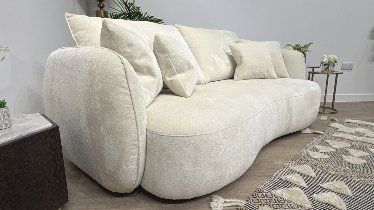Sofology Sydney 3 Seater Fabric Sofa in Cream