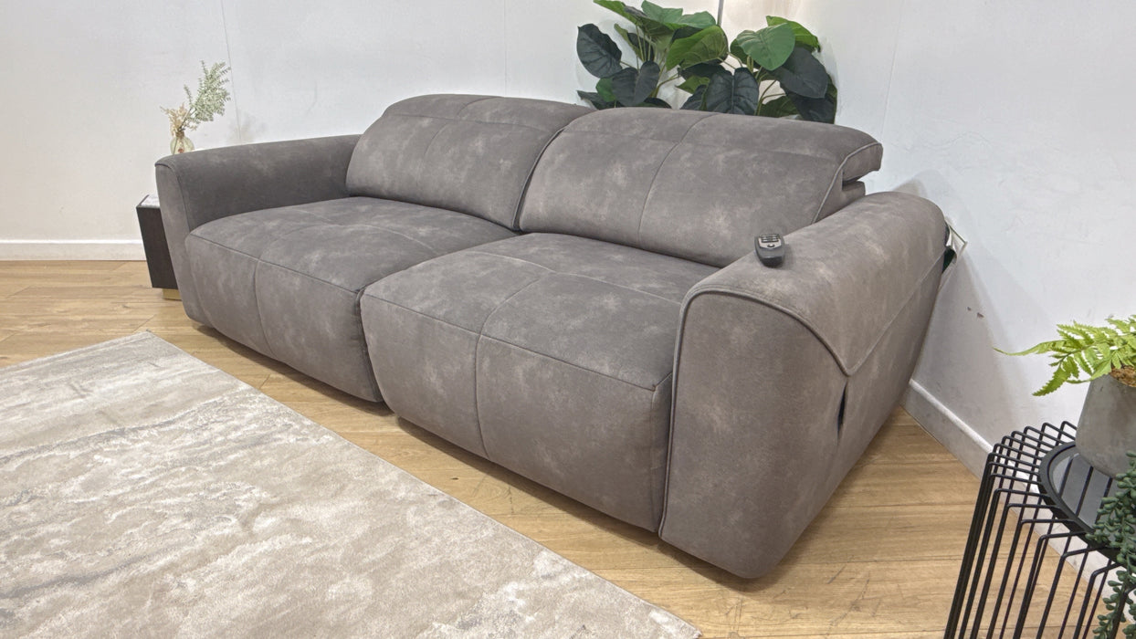 Sofology Riviera Fabric 3 Seater Motion Chaise in Lifestyle Flecked Mocha