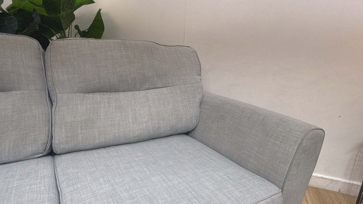 Sofology Hetty Fabric 2 Seater Full Back in Linoso Silver