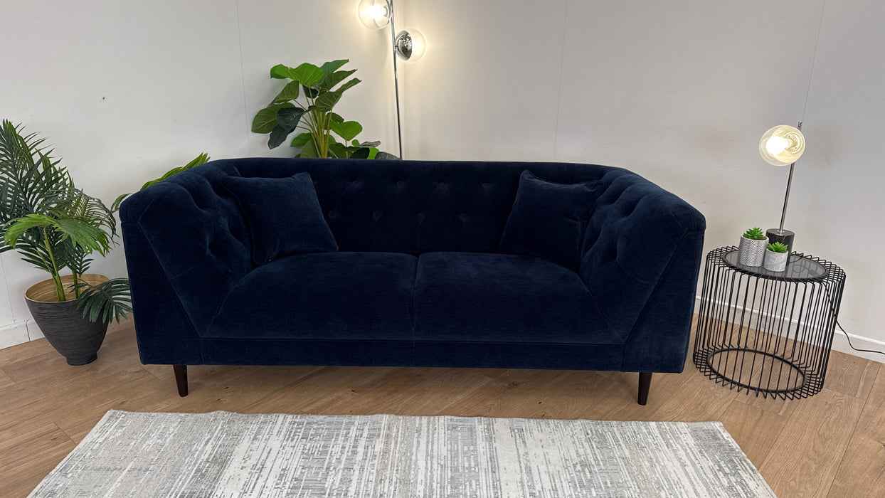 Bridgerton 3 Seater - Fabric - Aston Navy All Over