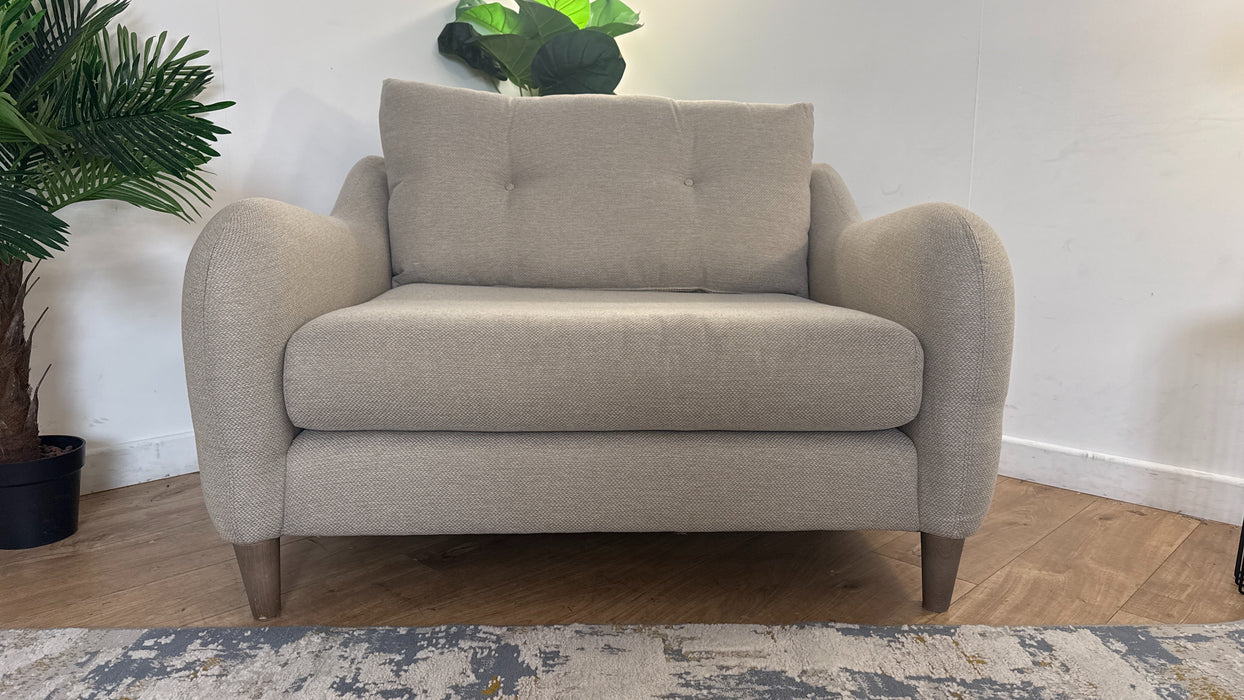Sofology Ambleside Fabric Loveseat in Bentley Taupe