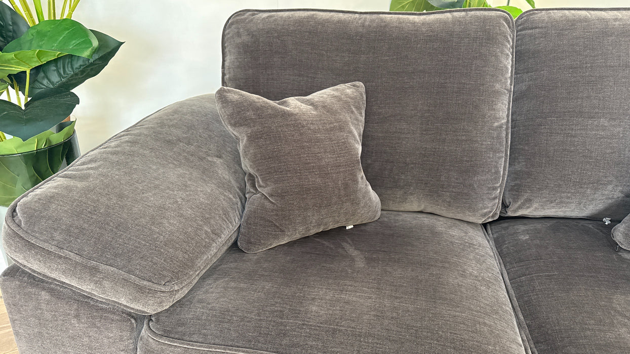 Sofology The Brixton 3 Seater Fabric Sofa in Soft Chenille Mocha All Over