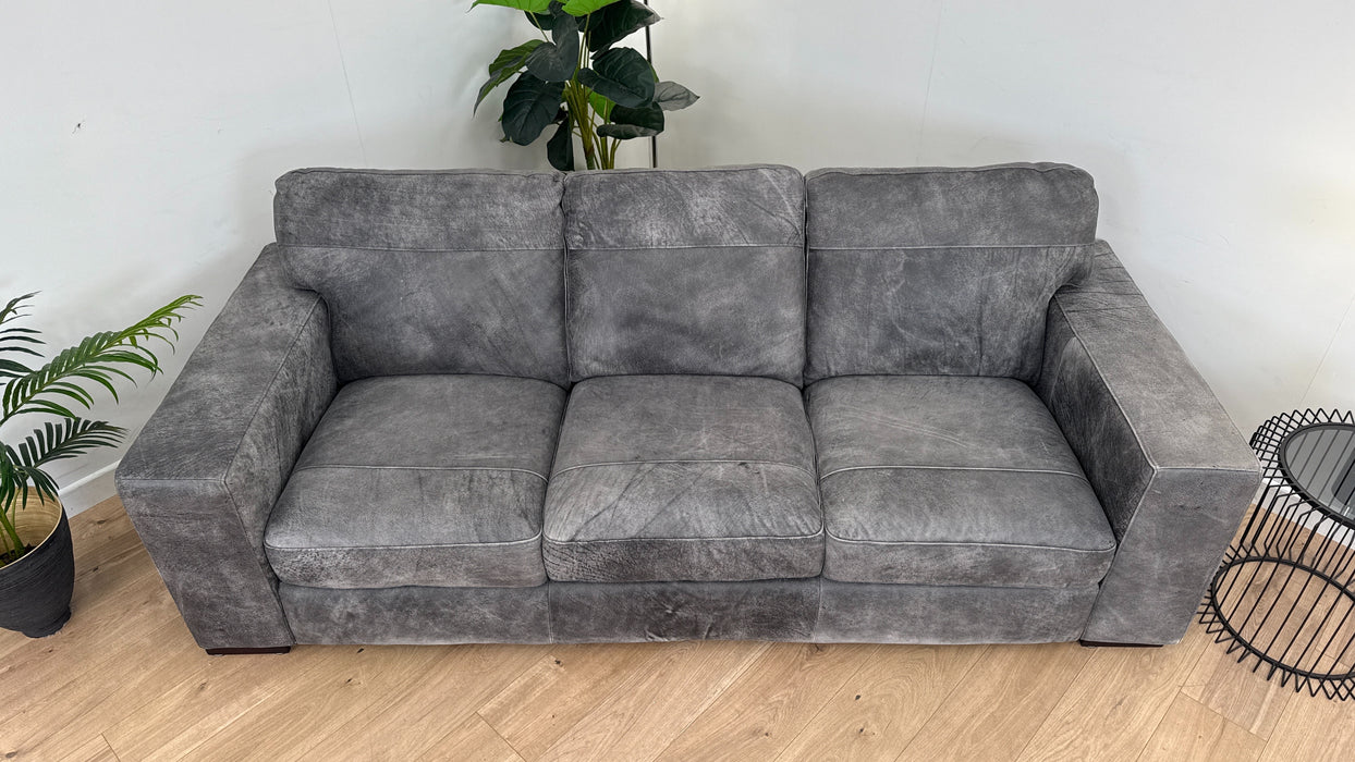 Julius Leather 3 Seater Sofa