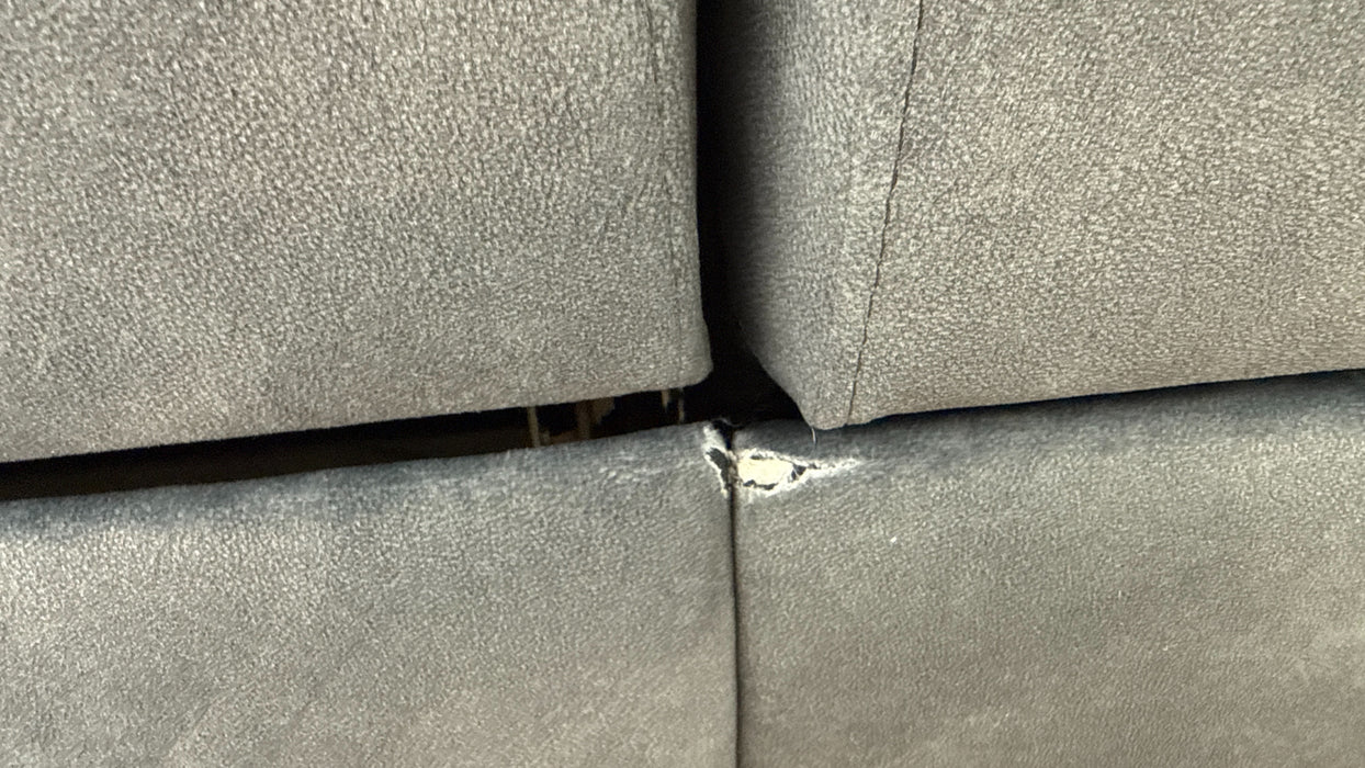 Sofology Marvella Fabric 4 Seater Split Power Recliner/Headrest Heated Seats in Lifestyle Flecked Charcoal