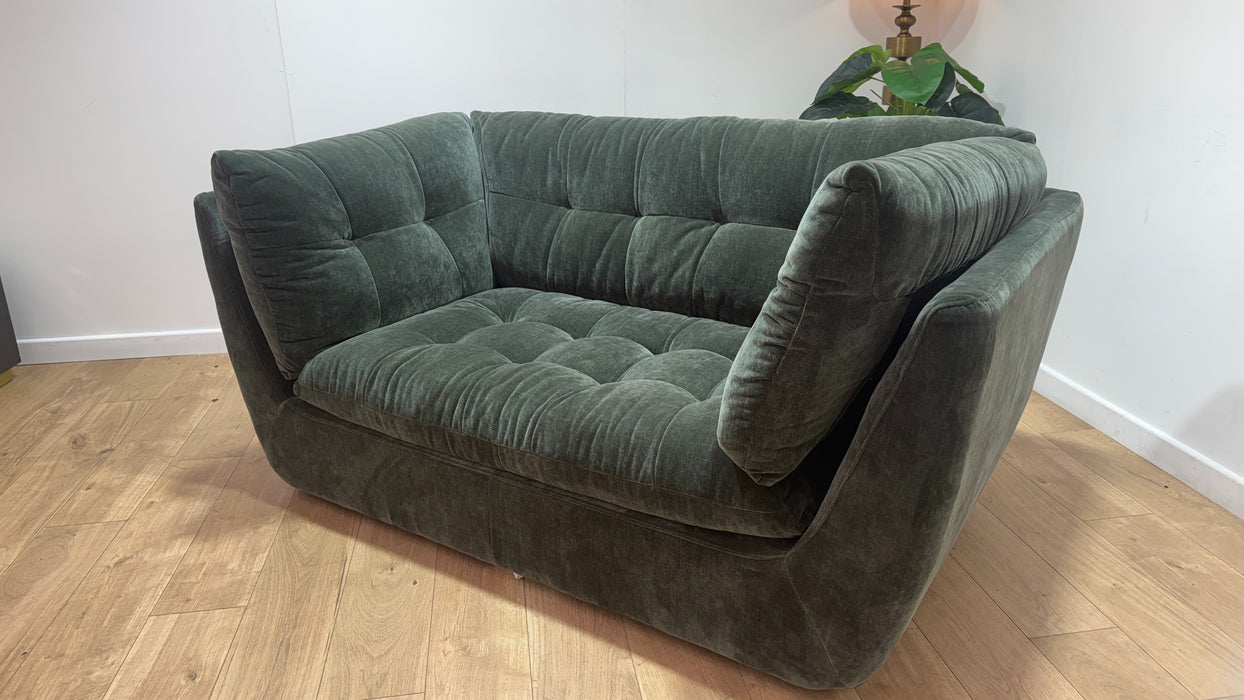 Sofology The Cocoon Fabric 2 Seater in Relaxed Chenille Pine