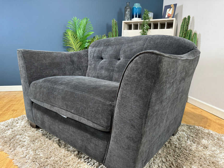 Bartello Fabric Loveseat - Soft Chenille Anthracite - (WA2)