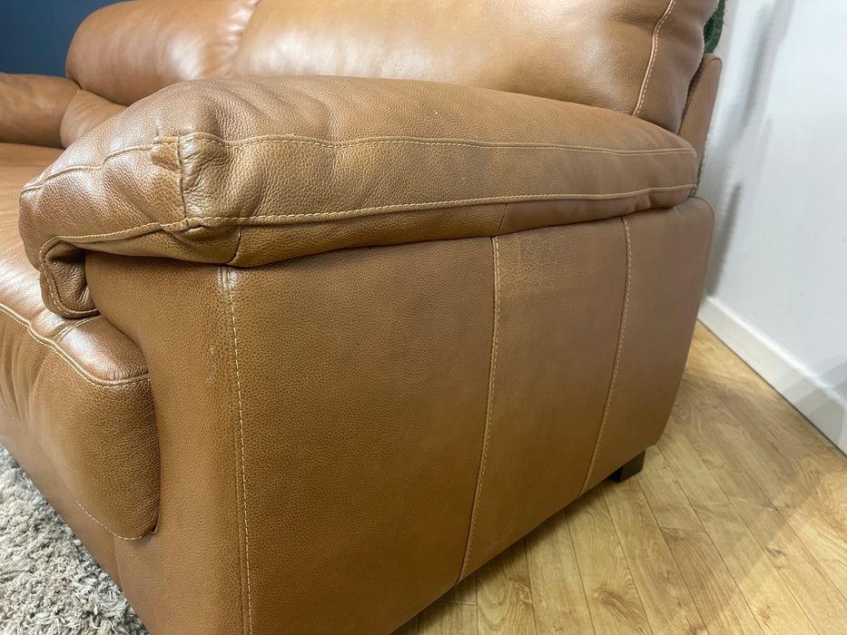 Santino Leather 3 Seater Apollo Tan  (WA2)