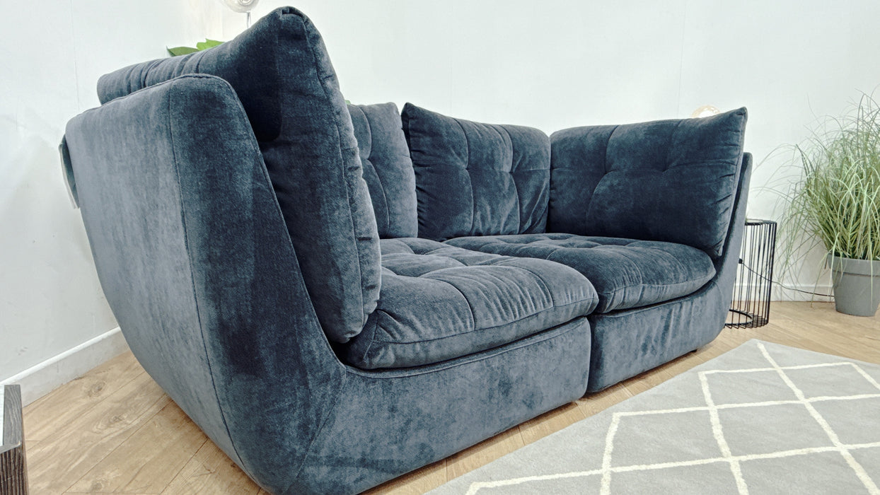 Sofology Cocoon Fabric 3 Seater in Relaxed Chenille Ink