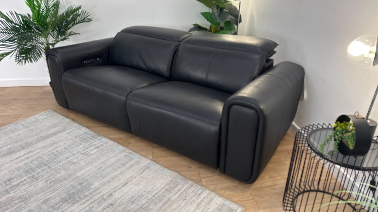 Premiere 2.5 Seater Sofa - Trusty Embossed Leather - Jet Black