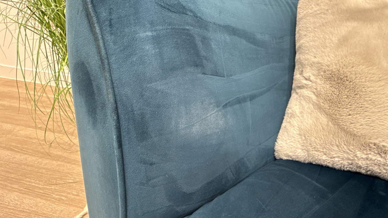 Sofology The Fitzrovia 3 Seater Fabric Sofa in Matt Velvet Teal