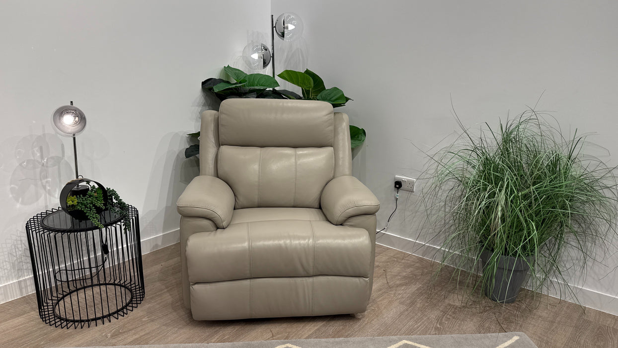 Sofology Gracie Leather Chair in Trusty Leather Lead Grey