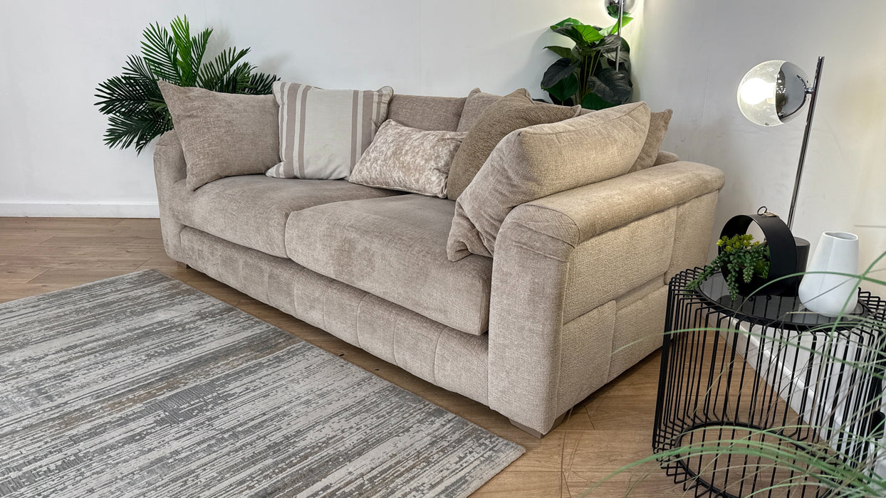 Sofology The Westwood Fabric 3 Seater No Trim in Teddy Chenille Natural