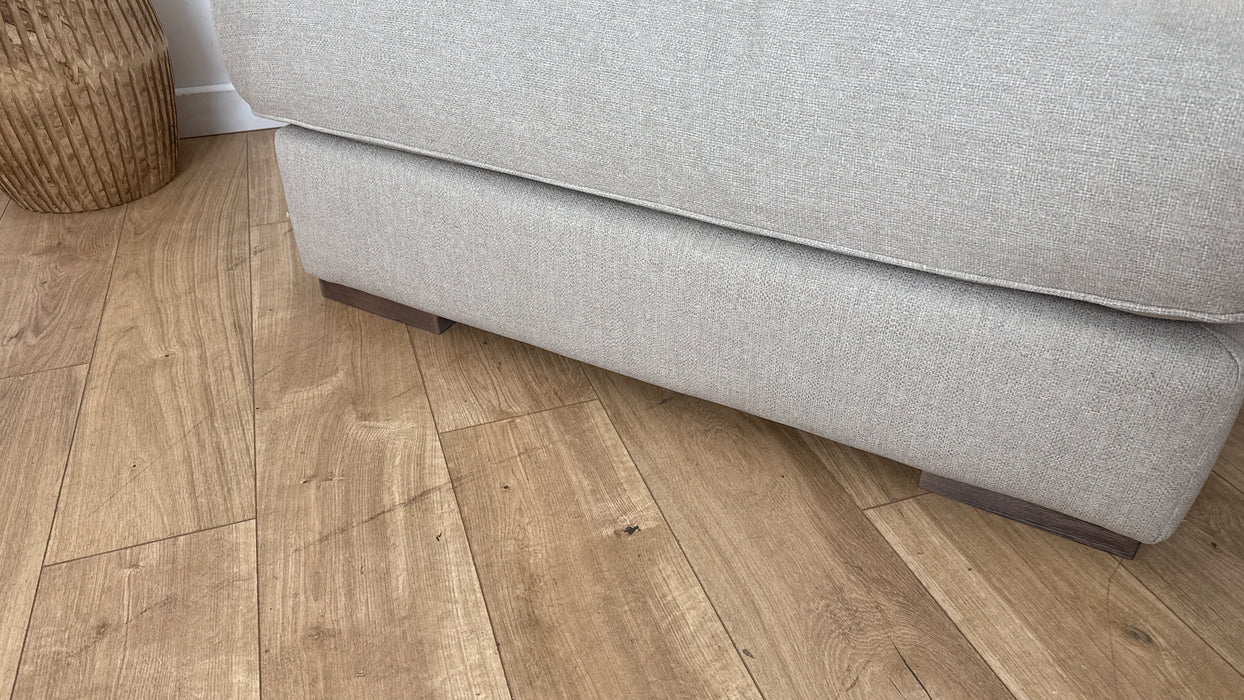 Sofology The Gaia Fabric Footstool in Lifestyle Woven Linen Mix