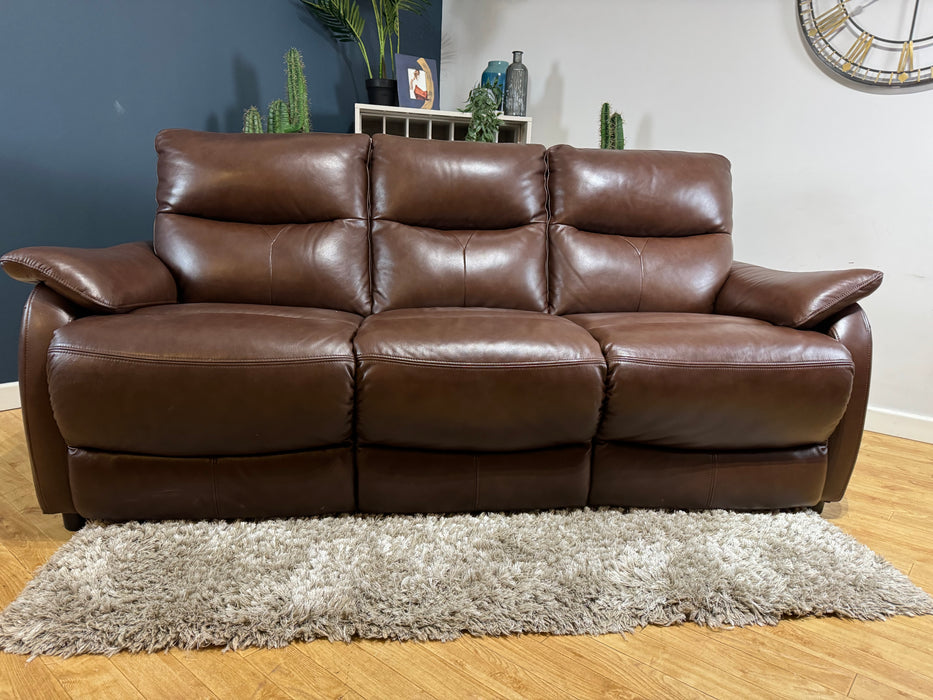 Albion Leather 3 Seater Trusty Sheen Chocolate (WA2)