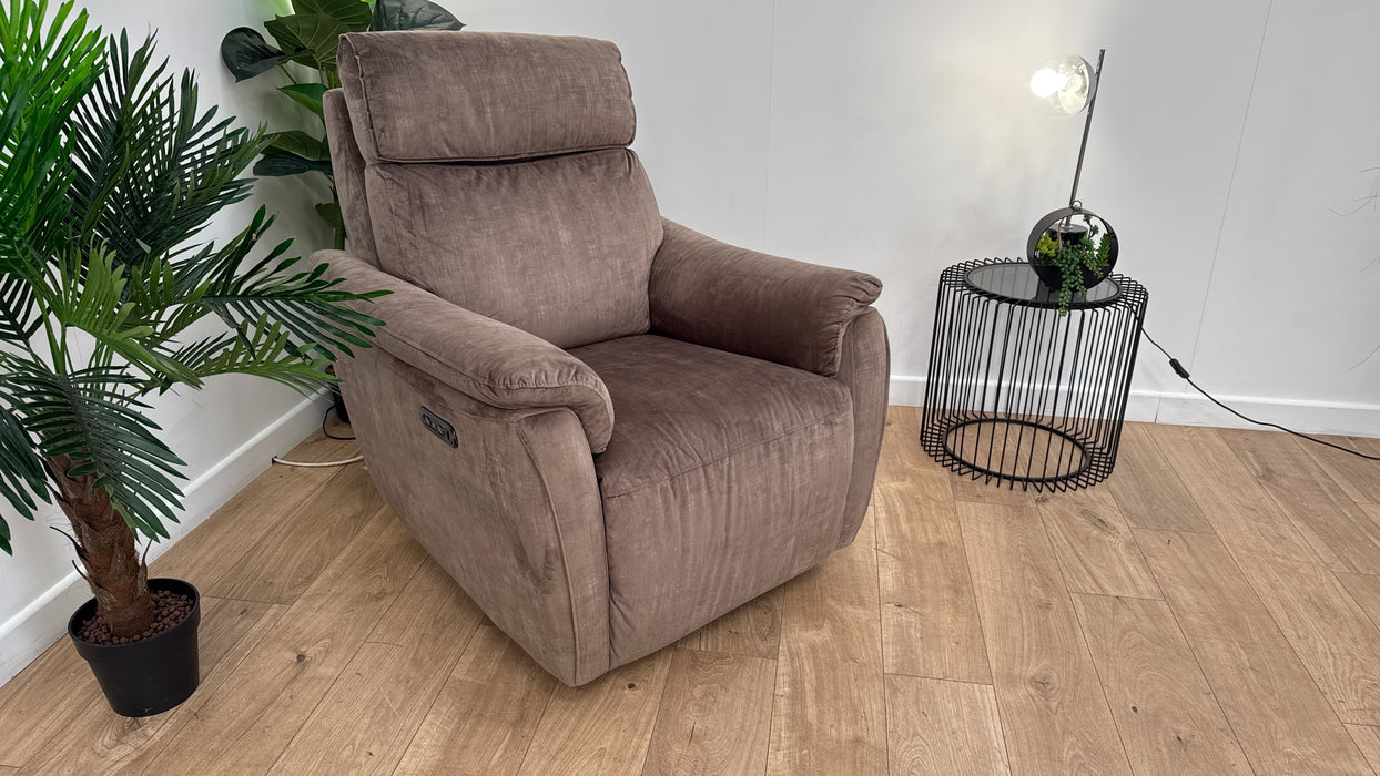 Sofology Parker Fabric Recliner in Heritage Cedar