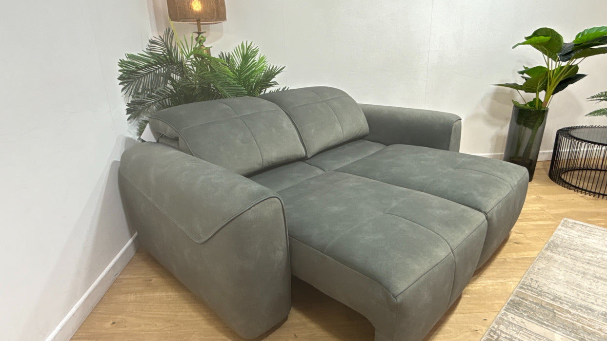 Sofology Riviera Fabric 2 Seater Motion Chaise in Lifestyle Flecked Mineral Green