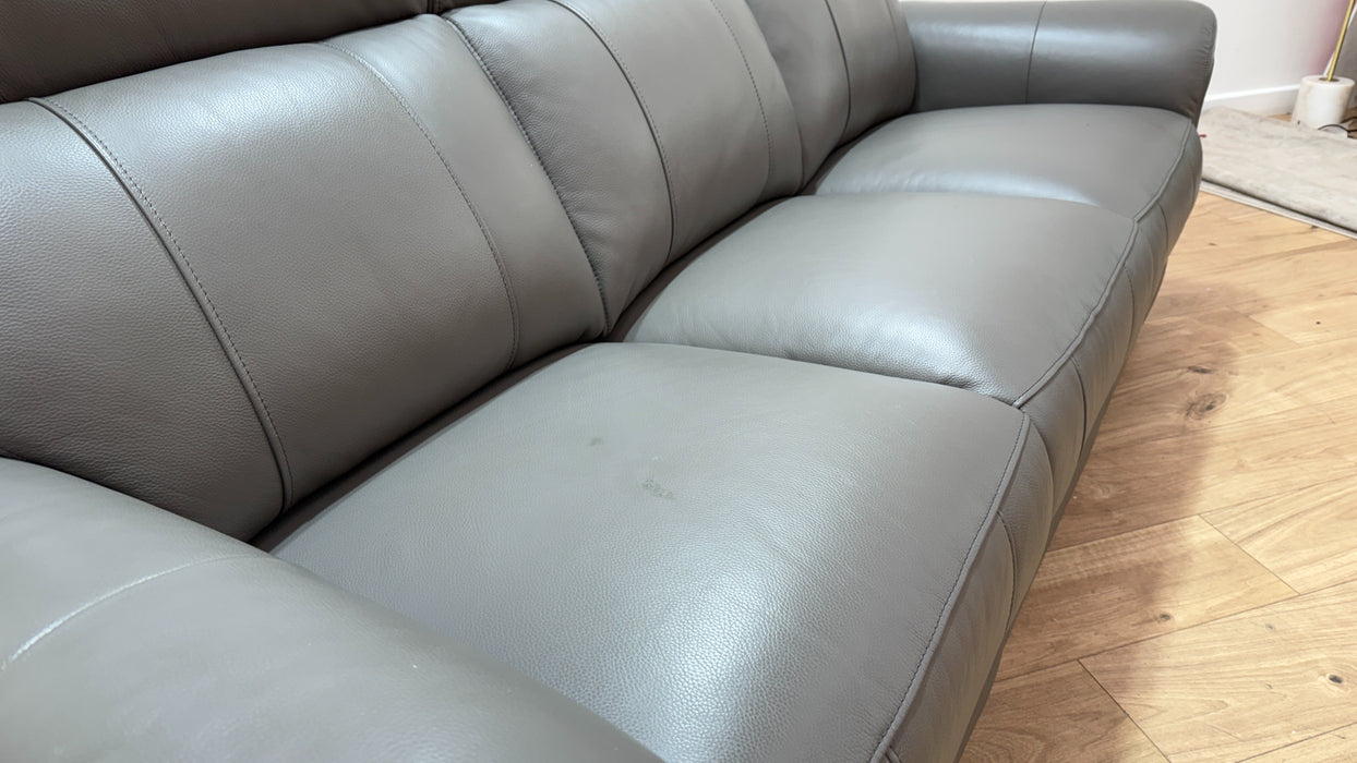 Sofology Bradie Leather 3 Seater in Trusty Embossed Elephant