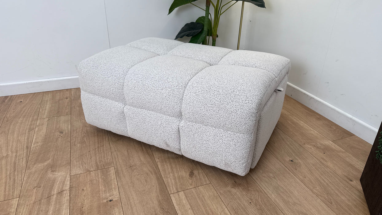 Sofology The Lunar Designer Storage Footstool in Relaxed Chenille Grey