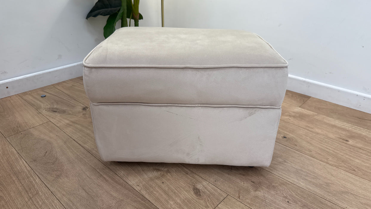 Sofology Titan Storage Footstool Fabric in Cream All Over