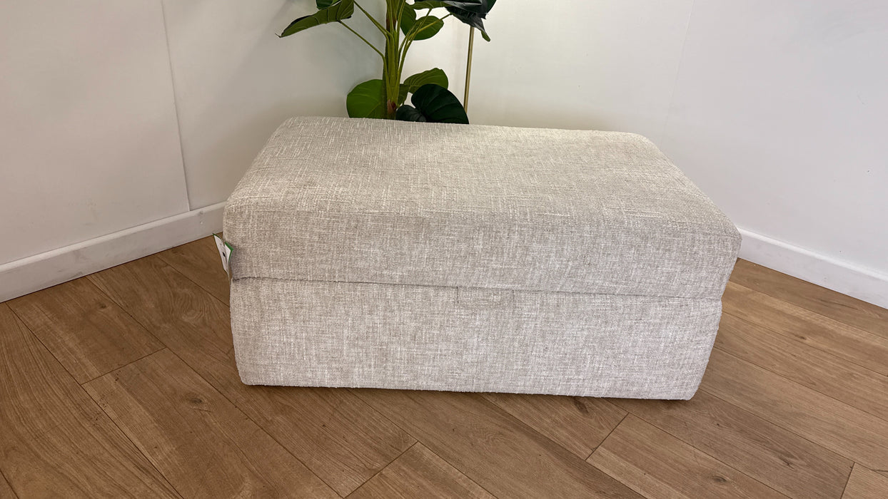 Sofology The Cove Footstool in Artisan Chenille Ecru All Over