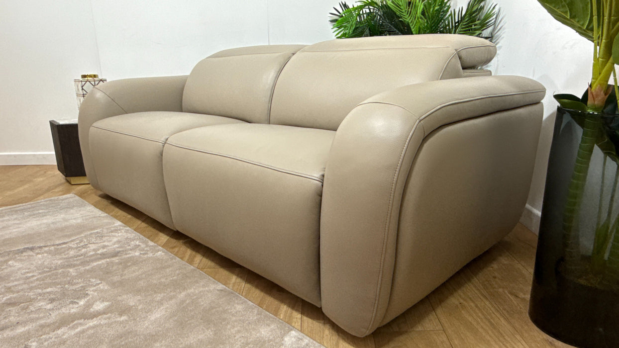 Sofology Drift Leather 2.5 Seater in Trusty Embossed Stone