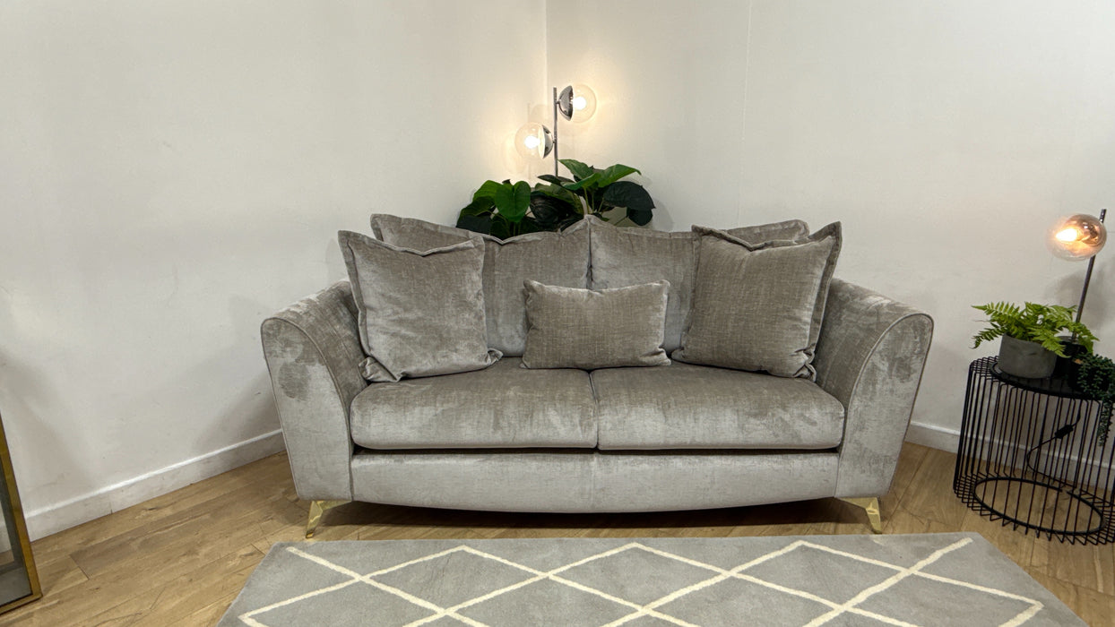 Sofology Luella Fabric 3 Seater in Luxe Chenille Stone
