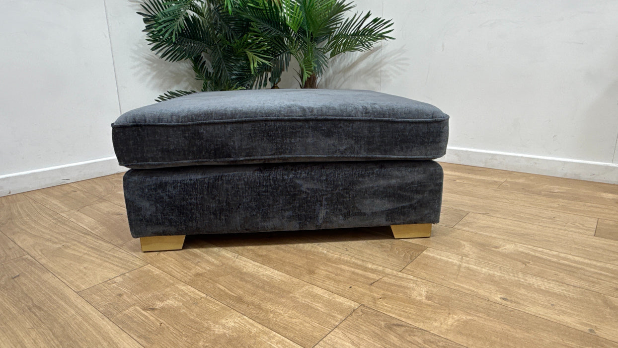 Sofology Odette Fabric Footstool in Adele Midnight