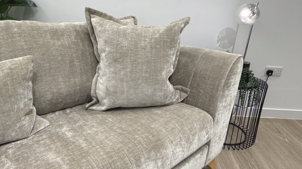 Sofology Luella Fabric 4 Seater in Luxe Chenille Stone