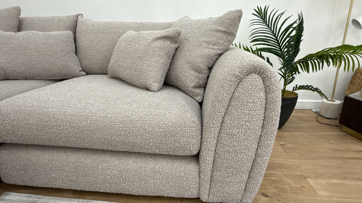 Sofology Marble Arch Fabric 3 Corner 1 in Chunky Boucle Plain Mink