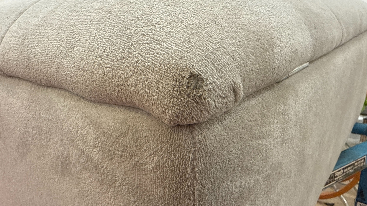 Sofology Ascot Fabric Storage Footstool in Soft Sherpa Stone