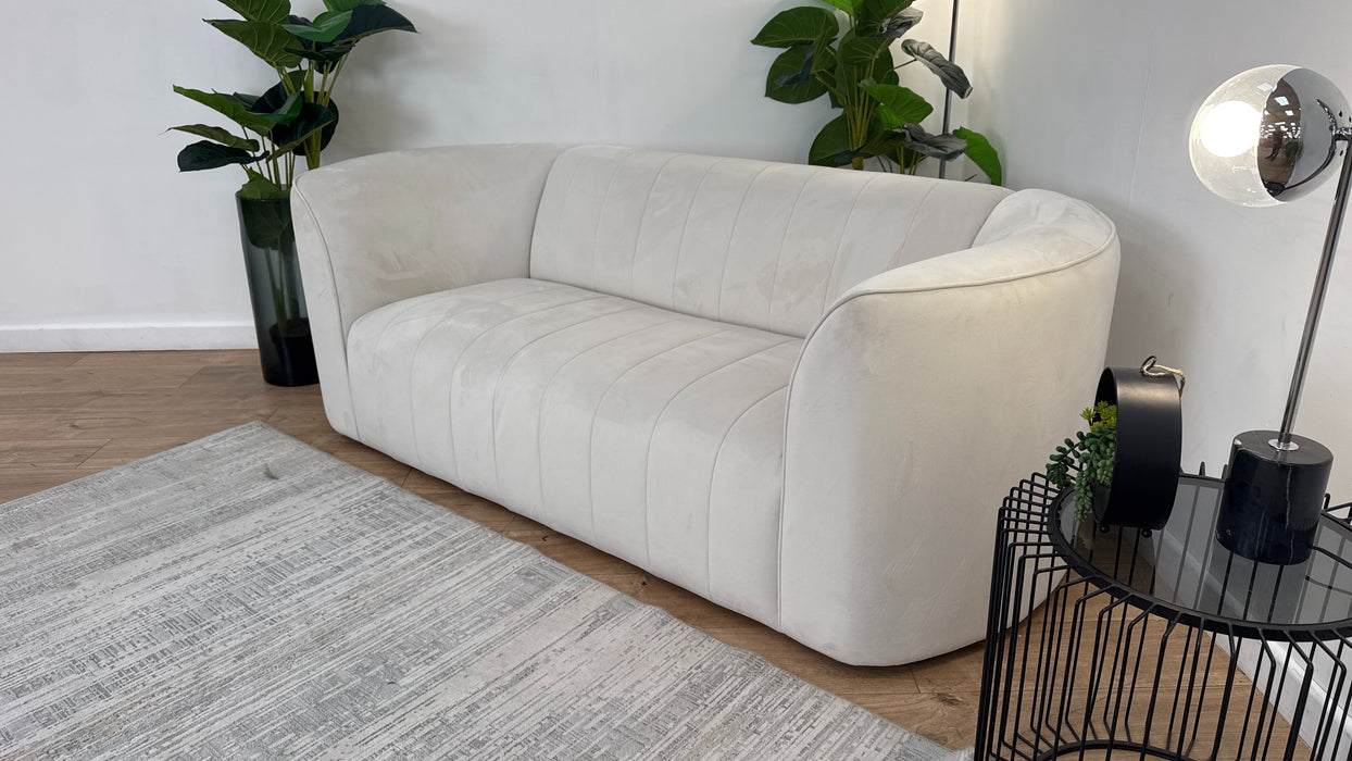Sofology The Fitzrovia Fabric 2 Seater in Matt Velvet Milk Mix Without Trim