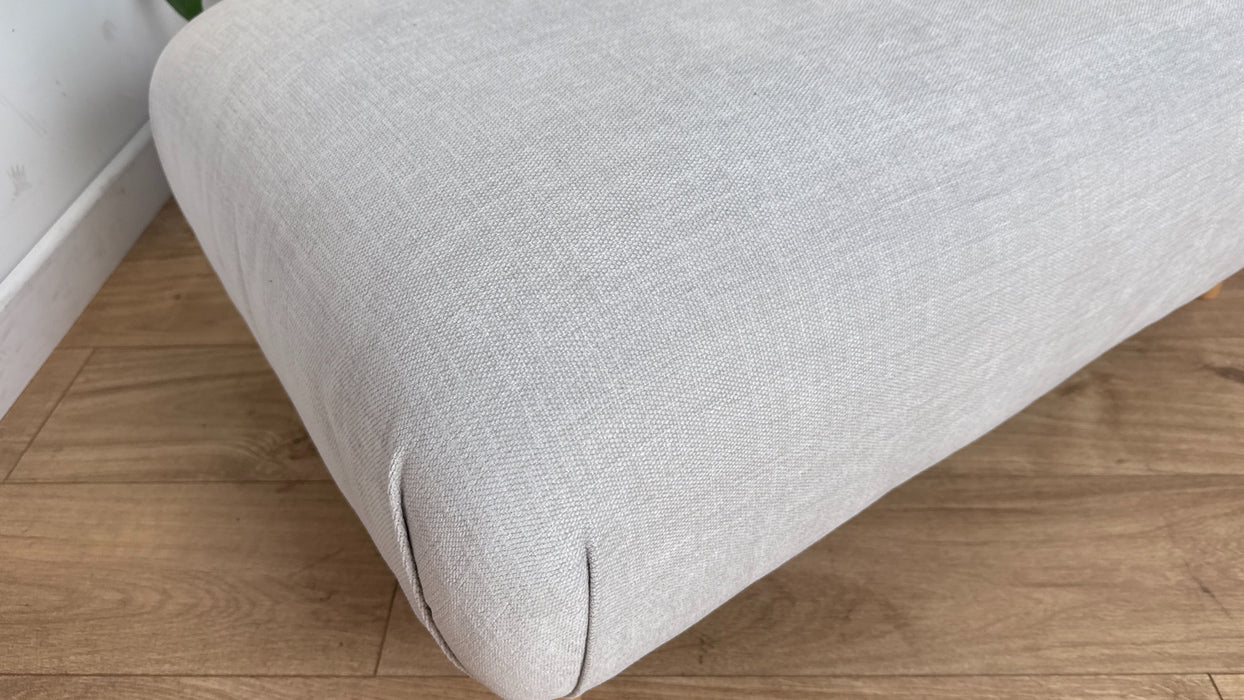 DFS The Freya Fabric Footstool in Silver