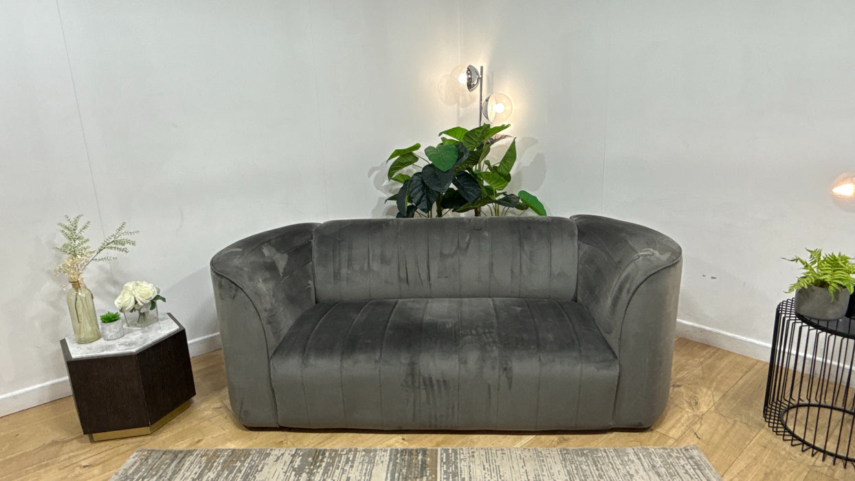 Sofology Fitzrovia Fabric 2 Seater in Matt Velvet Slate Mix Without Trim